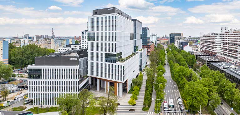 Aerial view of Wroclaw campus