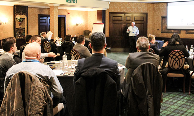 photo of participants collaborating at the event