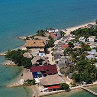 Birds eye view of sea coastal area