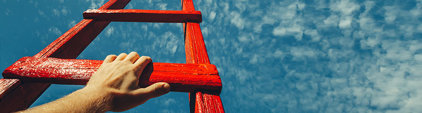 a ladder leading to the sky