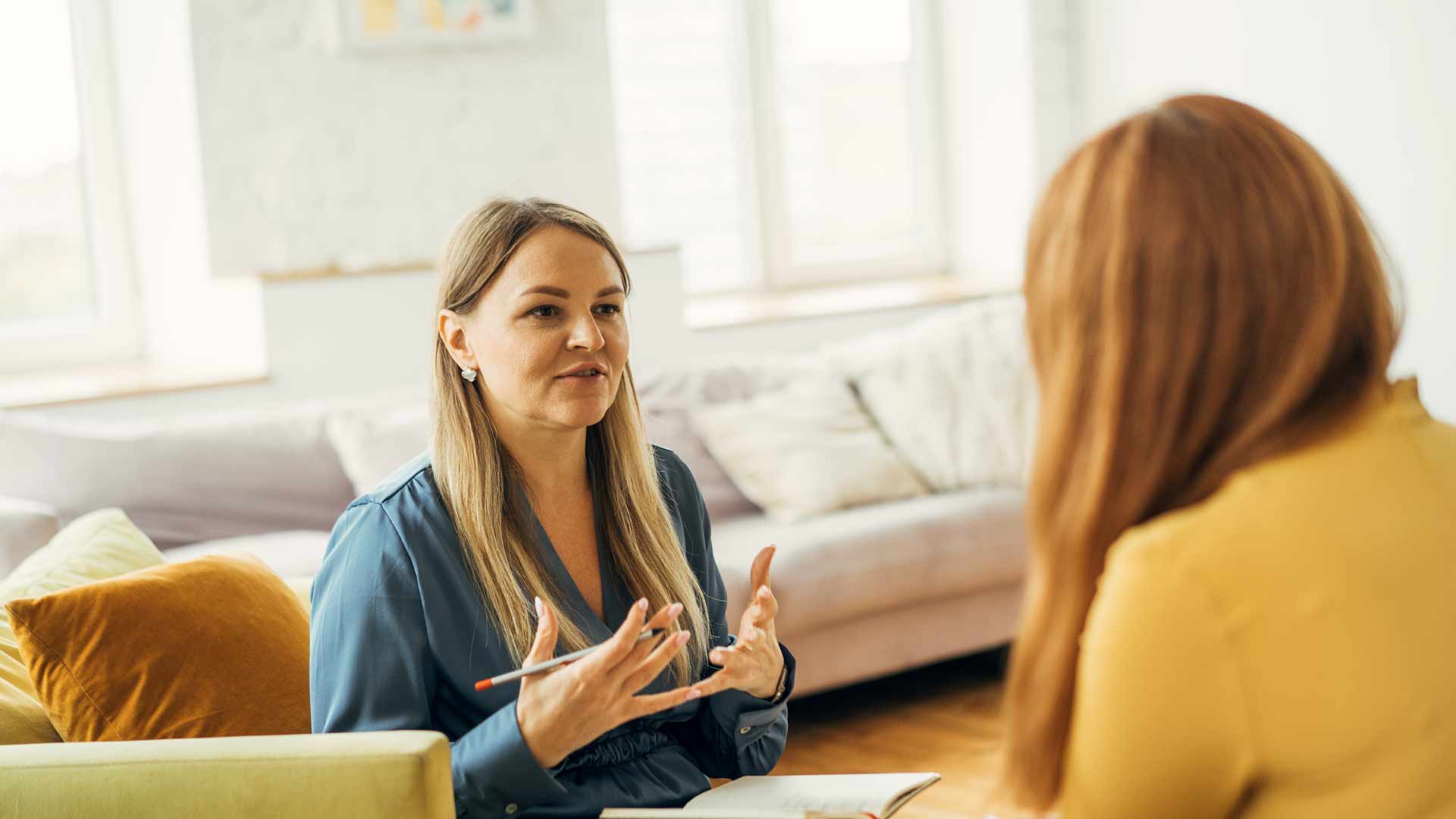 two females in discussion