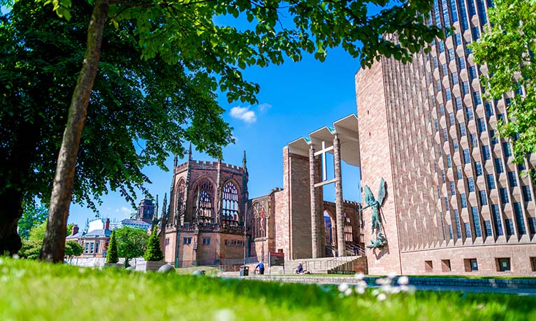 Coventry Cathedral on a sunny day