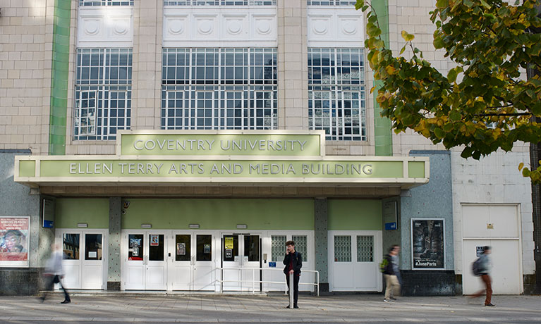 Exterior front of the Ellen Terry building.