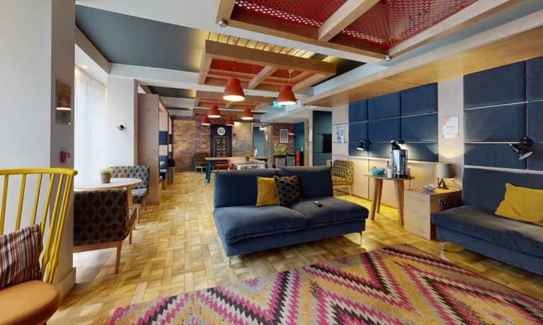 Communal area of Magenta House with sofa's and chairs