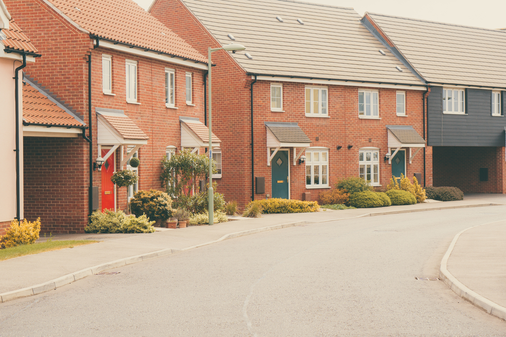 A row of new houses