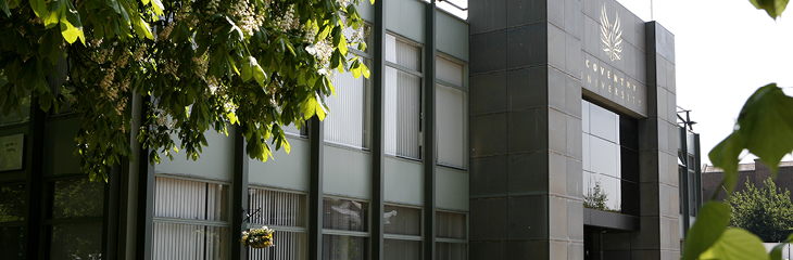 External view of a Coventry University building